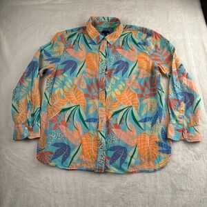 Talbots Women’s‎ Colorful Leaf Print Shirt